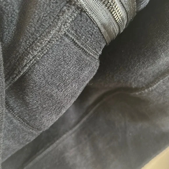 Lululemon Plush Scuba Charcoal Gray Zip-Up Hoodie - Picture 5 of 7